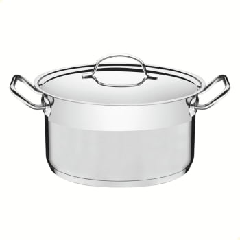 Caçarola Professional Funda Tramontina 20cm 3,6L Aço Inox com Tampa e Fundo Triplo 62624201