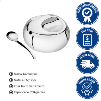 Kit Jogo para Farinha Tramontina Service em Aço Inox 14 cm 2 Peças 64400520