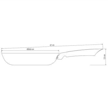 Frigideira Tramontina Trento 26cm 2,1L Ferro Esmaltado Interno em Ant Starflon Excellent 20836026