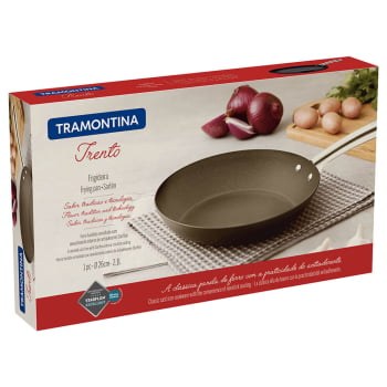 Frigideira Tramontina Trento 26cm 2,1L Ferro Esmaltado Interno em Ant Starflon Excellent 20836026