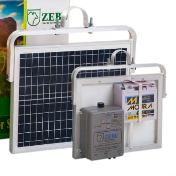 Kit Cerca Elétrica Solar Zebu ZS50I BI Bateria Integrada 33766