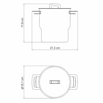 Cuscuzeira Tramontina Brava 14 cm 2,1 L em Aço Inox com Alças e Tampa 62419140