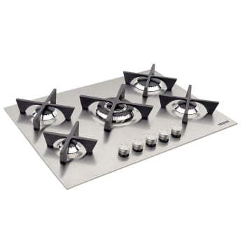 Cooktop a Gás Tramontina Design Collection Penta Inox Flat 5 GX 70 Aço Inox 5 Queim. Aut 94727104