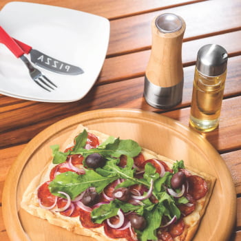 Kit 2 Moedores Tramontina Realce Sal ou Pimenta em Bambú e Aço Inox com Moinho em Cerâmica 61652000X
