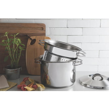 Cozi-Pasta Tramontina Solar em Aço Inox 24 cm 8 L 62514240