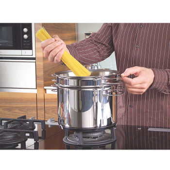 Cozi-Pasta Tramontina Solar em Aço Inox 24 cm 8 L 62514240