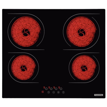 Cooktop Elétrico Tramontina New Square 4EV 60 Vitrocerâmico 4 Bocas e Comando Touch 220v 94747022 Cooktop Elétrico Tramontina New Square 4EV 60 Vitrocerâmico 4 Bocas e Comando Touch 220v 94747022