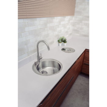 Tampa de Válvula Tramontina Luxo 4 1/2" em Aço Inox Polido e Polipropileno para Pias Cubas 94510024