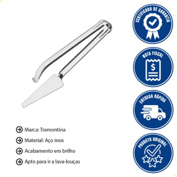 Kit 6 Pegadores para Pizza Tramontina Utility em Aço Inox 63800862X6