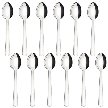Kit 12 Colheres para Sobremesa Tramontina Malibu em Aço Inox 23736000X12