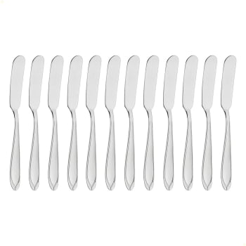 Kit 12 Espátulas para Manteiga Tramontina Laguna em Aço Inox 63906240X12