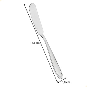 Kit 12 Espátulas para Manteiga Tramontina Laguna em Aço Inox 63906240X12