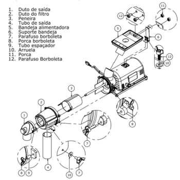 Despolpadeira de Frutas Braesi 60L DES-60 G2 2PN Industrial Bivolt 1/2CV 60HZ B14154