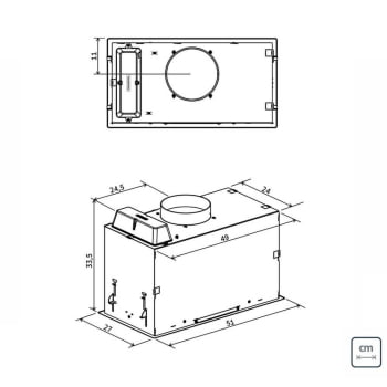 Coifa de Embutir Tramontina Incasso 51 em Aço Inox com Acabamento Scotch Brite 51 cm 127 V 95800013