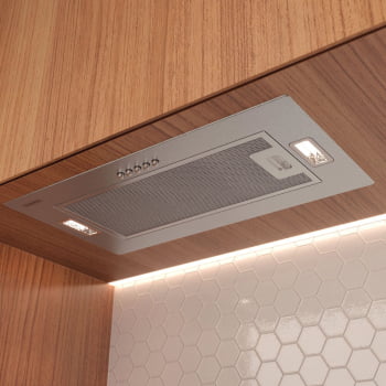 Coifa de Embutir Tramontina Incasso 51 em Aço Inox com Acabamento Scotch Brite 51 cm 127 V 95800013