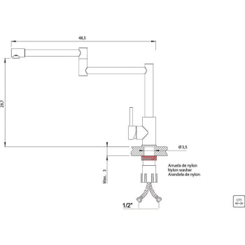 Misturador Monocomando Tramontina Flexion em Aço Inox com Acabamento Escovado 94520026