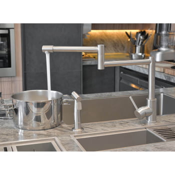 Misturador Monocomando Tramontina Flexion em Aço Inox com Acabamento Escovado 94520026