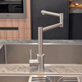 Misturador Monocomando Tramontina Flexion em Aço Inox com Acabamento Escovado 94520026