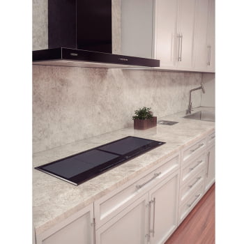 Cooktop por Indução Tramontina Slim Slider Bridge 4EI 90 em Vidro Preto 220v 94722222