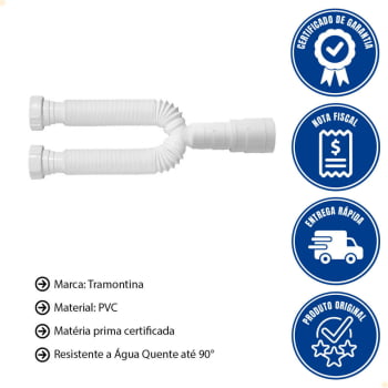Sifão Extensivo Socel Duplo Com Porca PVC 785