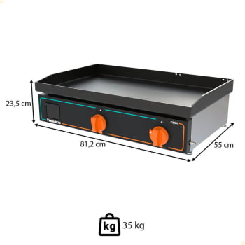 Chapa Bifeteira Deguste Luxo New Venâncio 80 Cm A Gás GLP C80N 78433