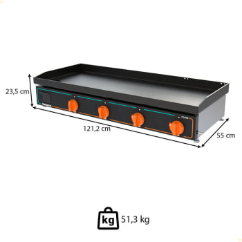 Chapa Bifeteira Deguste Luxo New Venâncio 120 Cm A Gás GLP C120N 78424