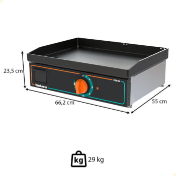 Chapa Bifeteira Deguste Luxo New Venâncio 65 Cm Elétrica 220V CE65N 78422