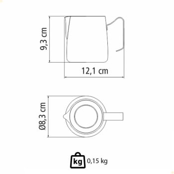 Caneca Leiteira para Barista Tramontina em Aço Inox 8 cm 440 ml 61437080