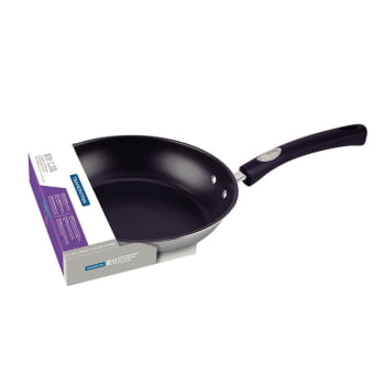 Frigideira Tramontina Solar Rasa Aço Inox F. Triplo Rev. Int. Ant. Cabo Silicone 20cm 1,3L 62135207