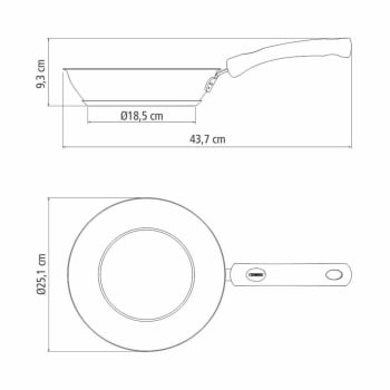 Frigideira Tramontina Solar Rasa Aço Inox Fundo Triplo Revest. Int Anti. Cabo de Silicone 24cm 2,1L 