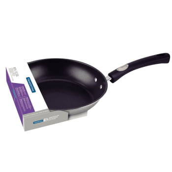 Frigideira Tramontina Solar Rasa Aço Inox Fundo Triplo Revest. Int Anti. Cabo de Silicone 24cm 2,1L 