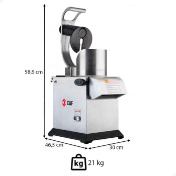 Processador de Alimentos Com 6 Discos CAF PA190 Em Inox Bivolt PA210231F34