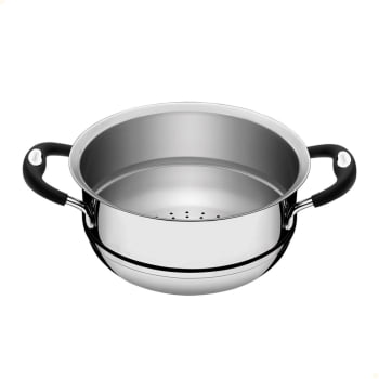 Cozi-Vapore Tramontina Duo Silicone em Aço Inox com Alças em Silicone 20 cm 3,1 L 62490200