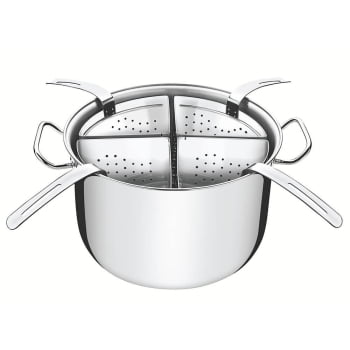Cozi-Pasta Tramontina Professional em Aço Inox com 4 Divisórias 30 cm 13,5 L 65620411