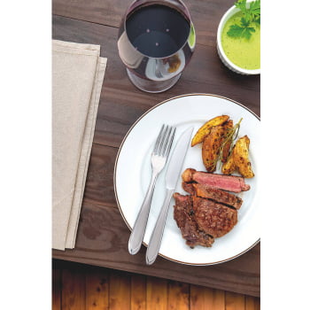 Faqueiro Tramontina Laguna em Aço Inox com Facas para Churrasco Acabamento Brilho 60 Peças 66906784