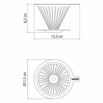 Filtro Coador de Café Reutilizável Tramontina em Aço Inox 61760000