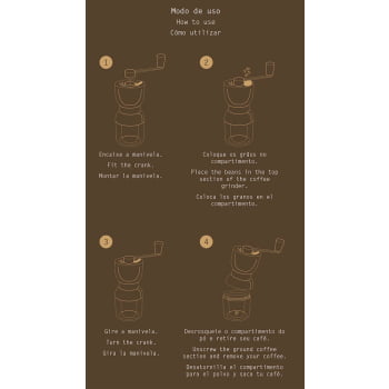 Moedor de Café Manual Tramontina em Plástico ABS com Moinho em Cerâmica 61769010