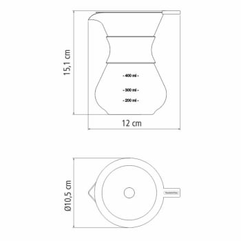Cafeteira Tramontina com Coador Reutilizável de Aço Inox 400ml 61764060