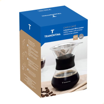 Cafeteira Tramontina com Coador Reutilizável de Aço Inox 400ml 61764060