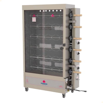 Forno Assador Rotativo Infravermelho a Gás Progás PR-631 Com 6 Espetos Para 30 Frangos Bivolt P24421 Forno Assador Rotativo Infravermelho a Gás Progás PR-631 Com 6 Espetos Para 30 Frangos Bivolt P24421