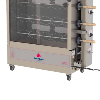 Forno Assador Rotativo Infravermelho a Gás Progás PR-631 Com 6 Espetos Para 30 Frangos Bivolt P24421