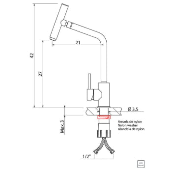 Misturador Monocomando Tramontina Versa em Aço Inox com Bica Articulada 94520027