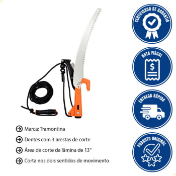 Serrote Podador de Galhos Altos Profissional 13" / 330 mm Tramontina sem Cabo 78380001