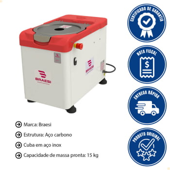 Amassadeira Rápida Braesi Industrial 15 Kg 2CV AR-15/1 G3 127V B12873