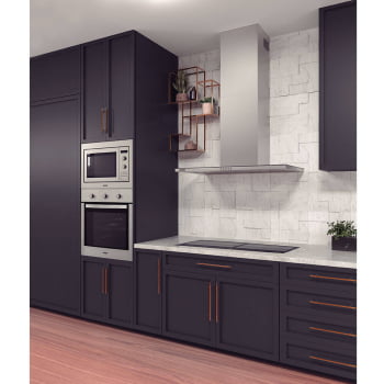 Coifa de Parede Tramontina Slim Wall 90 em Aço Inox com Acabamento Scotch Brite 90 cm 220V 95800028
