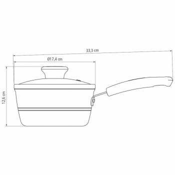 Panela Tramontina Sicília Alumínio Antiaderente Revest. Interno/Externo Vermelho 16 cm 1,3L 20403716