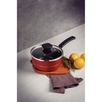Panela Tramontina Sicília Alumínio Antiaderente Revest. Interno/Externo Vermelho 16 cm 1,3L 20403716