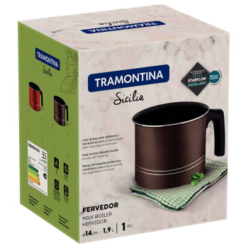 Fervedor Tramontina Sicília Avelã Em Alumínio Revestido e Antiaderente Starflon  14cm 1,9L 20405614