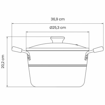 Caldeirão Tramontina Sicília Avelã Alumínio Revestimento Antiaderente Starflon 24 cm 5,7 L 20407624
