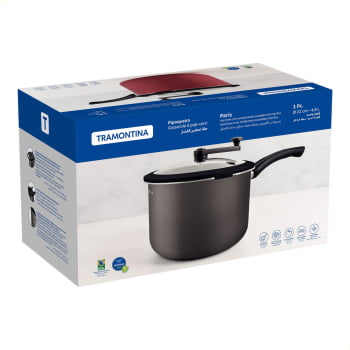 Pipoqueira Tramontina Paris em Alumínio c/ Revest. em Antiad. Starflon Max Chumbo 22cm 4,8L 28536622